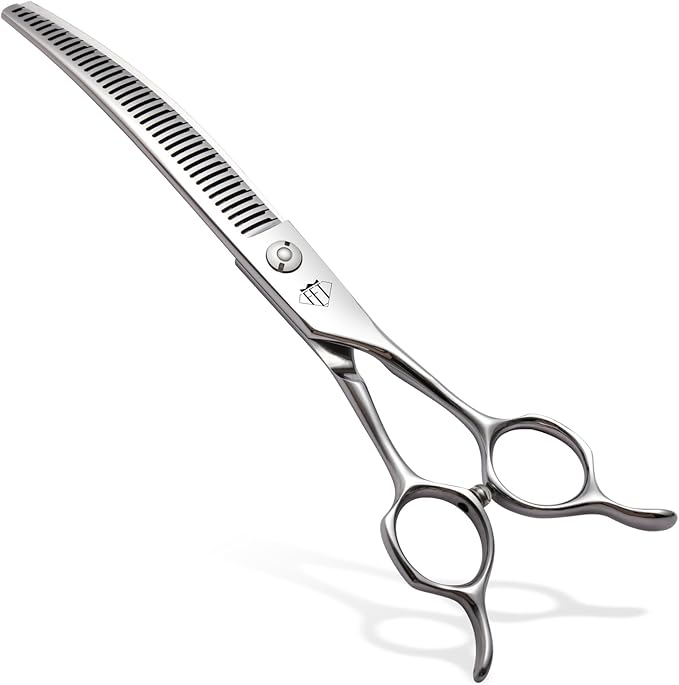 Dog Grooming Scissors: Pet Shears Made Of Japanese 440C Advanced Stainless Steel Professional Grooming Scissors for Dogs Cats and Other Pets (Thinner, 7.0 inch)