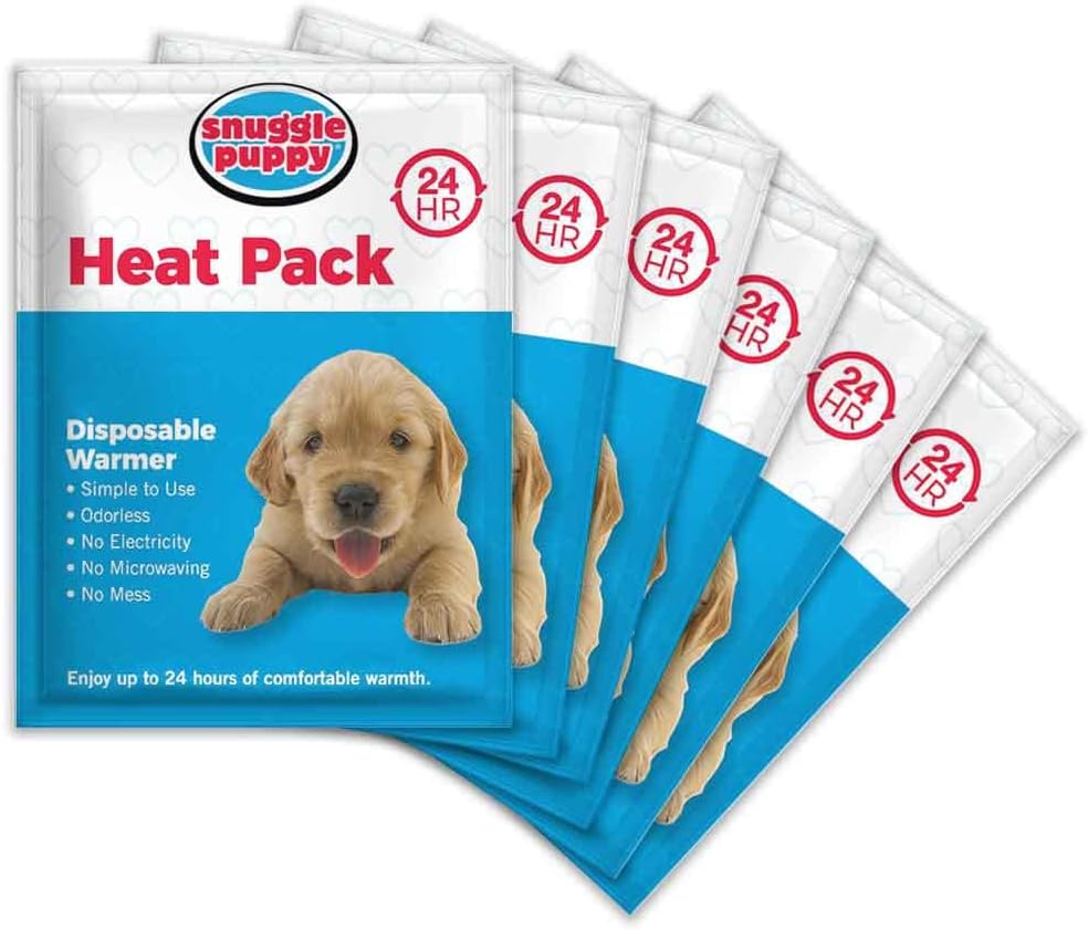 SmartPetLove Snuggle Puppy Replacement Heat Packs - 6 Odourless, Long Lasting Disposable Hand Warmers Made with All Natural Ingredients