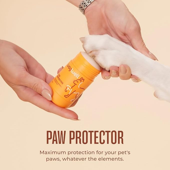 WagWell Paw Protector - Vet-Approved & Microbiome-Friendly Dog Paw Pad & Nose Balm Made from Natural Ingredients to Hydrate, Condition & Protect Pet Paws
