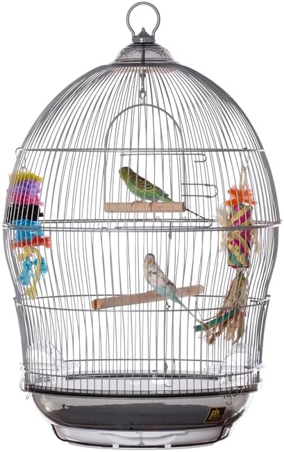 Maykoosh Neo-Classical Nostalgia Scrollwork Bird Cage with Intricate Design, Durable Metal Construction, Spacious Interior