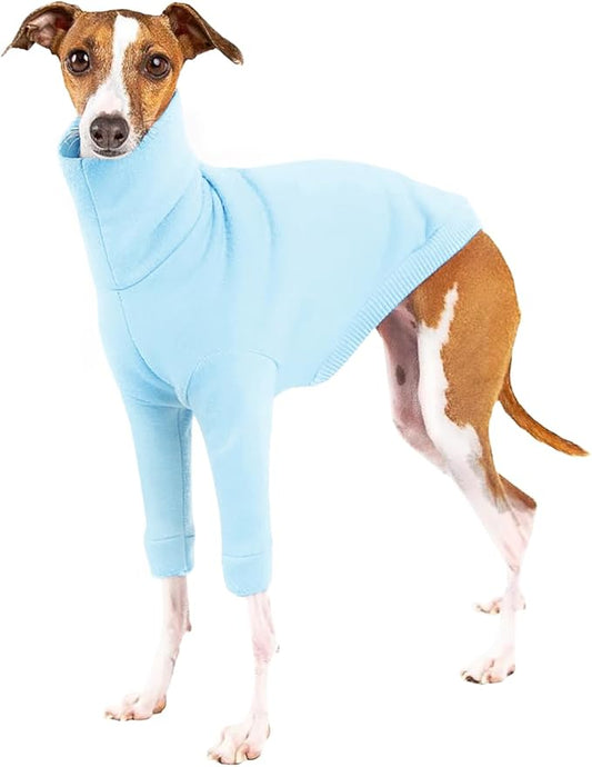 Dog Fleece Sweater Turtleneck Long Sleeve Pullover Sweatshirt Warm Puppy Clothes for Small Medium Dogs