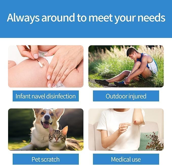 100 Sticks Iodine Swabs Povidone Iodine Swabsticks - Wound Care First Aid Supplies with Povidone Iodine Solution, Individually Wrapped in Reusable Plastic Case