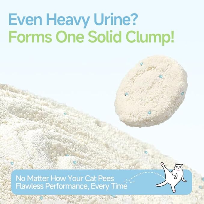 Miniso Cassava Clumping Cat Litter 11lb (4 Pack of 2.75lb Bags)