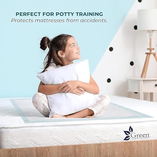 GREEN LIFESTYLE Underpads - Chucks Pads Disposable Adults, for use as Incontinence Bed Pads, Pet Pads, Pee Pads for Dogs, Cats, Bunny, Seniors Bed Pad (Pack of 25 - 30x36)