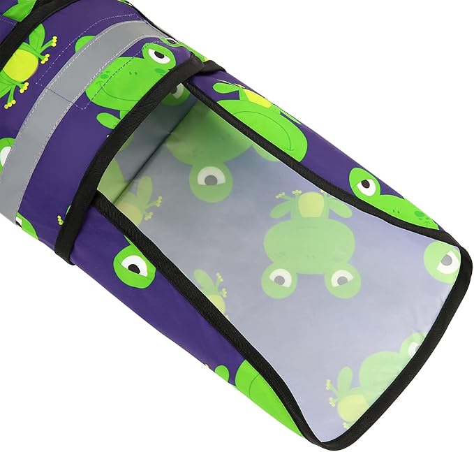 HDE Dog Raincoat Jacket Reflective Adjustable Hooded Pet Poncho Rain Coat with Leash Hole for Small to X-Large Dogs Frogs - M