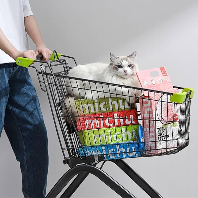 Michu Tofu Cat Litter Natural Clumping Tofu Cat Litter, Fast Clumping and Easily Scoop-able 5.5lb/88oz 5 Scents - Greentea, 1 Pack