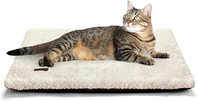 Self Warming Cat Bed Self Heating Cat Dog Mat 29.1 x 18.9 inch Extra Warm Thermal Pet Pad for Indoor Outdoor Pets with Removable Cover Non-Slip Bottom Washable Non Electric
