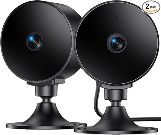 Security Camera Indoor 2K 3MP, Pet & Baby Monitor WiFi Camera with Motion & Sound Detection, Real-Time Alert, Two-Way Audio, Works with Alexa & Google Assistant, Supports 256G SD&Cloud, 2.4GHz