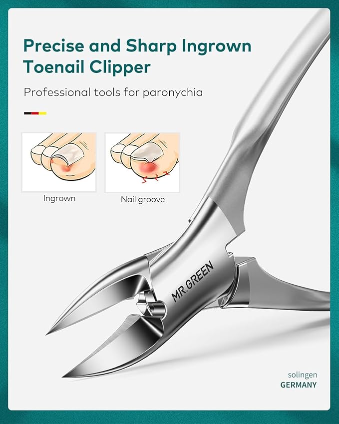 MR.GREEN 8-in-1 Manicure & Pedicure Set – Professional German Stainless Steel Nail Clippers Grooming Kit with Splash-Proof Nail Clipper & Leather Travel Case (Chestnut Brown)