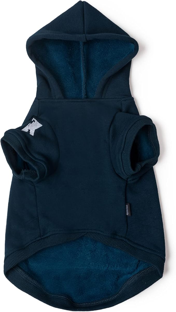 Koneseve Dog Hoodie Fleece Dog Clothes Warm Sweater with Hat for Medium Large Dogs Cat Hooded Shirt Kitten Pet Basic Sweatshirt with Pocket Doggie Soft Winter Coat Apparel (Blue; 5XL)