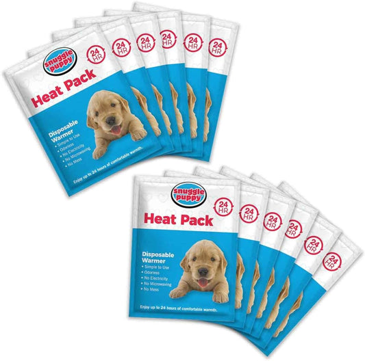 Snuggle Puppy Replacement Heat Packs - 12 Odourless, Long Lasting Disposable Hand Warmers Made with All Natural Ingredients