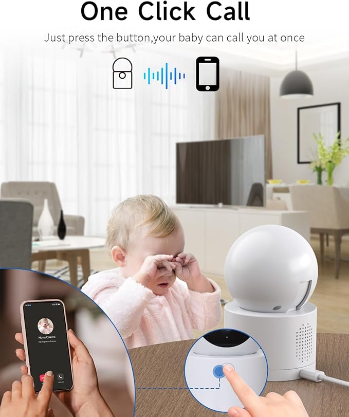 [5G & 2.4G] 2K Pan/Tilt Security Cameras for Home Security Indoor, AI Voice Change for 2-Way Talk, Motion Detection, 24/7 SD Recording/Cloud Storage, Baby Monitor/dog/Pet Camera with Phone App, 2