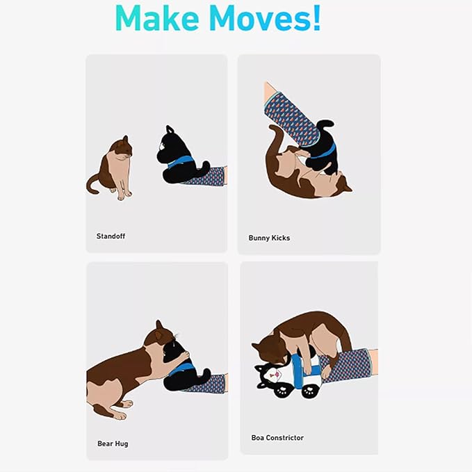 Cats Puppet Wrestler, Interactive Hand Puppet, Cat Wrestling Toy Puppet with Tough Padding for Safe Play, Boredom Durable Plush Stuffed Animal Toy for Cats