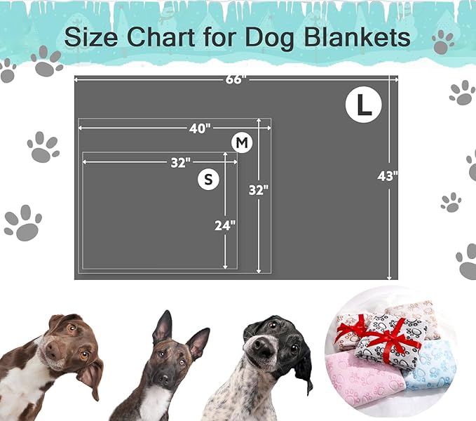 Stuffed® Premium Soft Dog Blanket Washable, 40"x32" Cat Blanket for Indoor Cats Large Medium Small Dog Puppy Essentials (Grey)