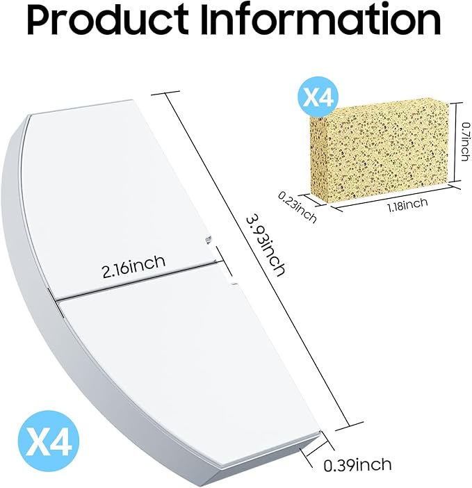Cat Water Fountain Filters - Pet Fountain Filter Replacement 4 Pack, Four-layer Fine Filtration System, Activated Carbon Filters