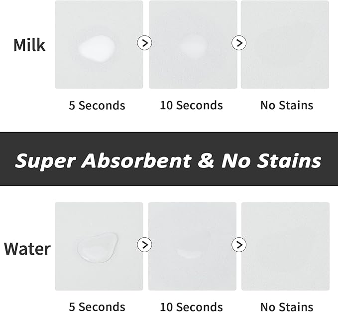 Pet Feeding Mat - Absorbent Dog Mat for Food and Water, No Stains Cat Bowl Mat, Easy to Clean Pet Placemats, Quick Dry Dog Water Dispenser Mat for Messy Drinkers | Light Grey 16"x 24"