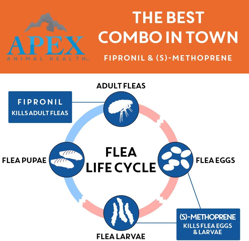 Apex Plus Flea and Tick Prevention for Dogs | Small (5-22 lbs) | 6-Month Supply | Dog Flea and Tick Treatment | 24-Hour Activation, Waterproof, 30-Day Protection
