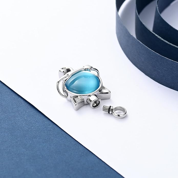 constantlife Cat Moon Urn Necklace for Women Pet Cremation Jewelry for Ashes Stainless Steel Pendant Funeral Keepsake Loved Ones Memorial Gift