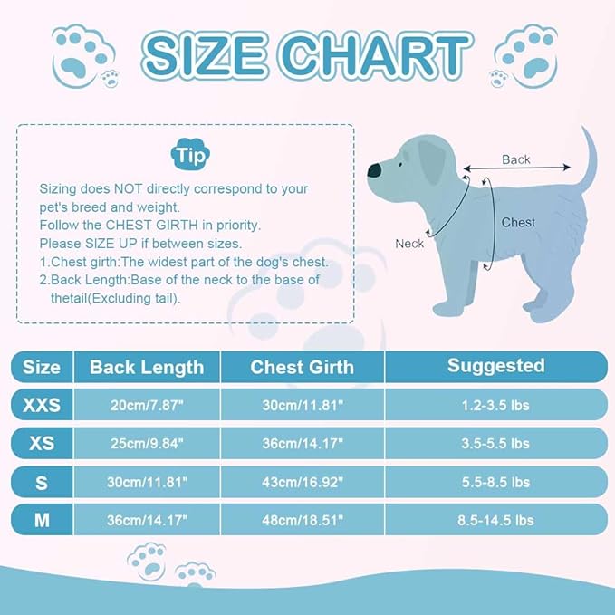 Dog Sweater Glow in The Dark Girl Pink Small Fleece Clothes Winter Soft Thickening Warm Puppy for Dogs Boy Teacup Yorkie Chihuahua (M,Grey)