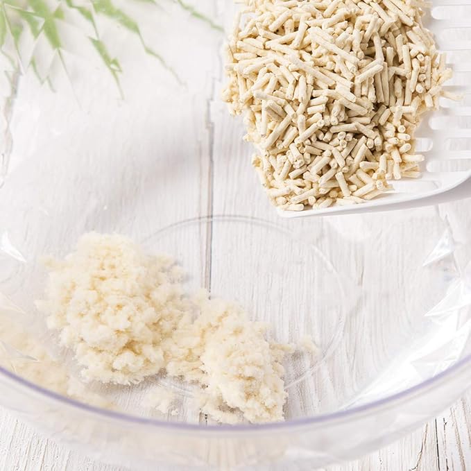 I AM TOFU - Tofu Cat Litter, Natural, Flushable, Dust Free, Extra Clumping Pellet Litter (10 LBS, Original)