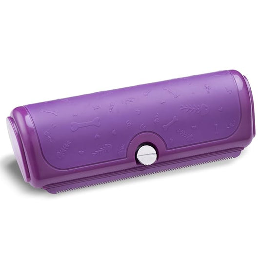 Deshedding Brush for Dogs, Cats, Horses & Rabbits – Professional Pet Grooming Comb,Removes Loose Fur & Undercoat,Gentle Stainless Steel Blade,Easy Clean Handle,Grooming cat brush (Purple)