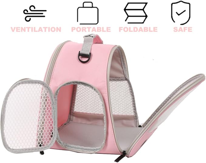 Guinea Pig Carrier Backpack, Clear Bubble Window Backpack for Guinea Pig, Bunny Rat Bird (Orange, Carrier)