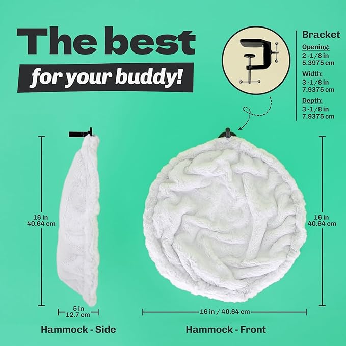 | Pink Replacement Fabric for Cat Desk Bed - Soft Faux Fur Fabric, Steel Frame | Cat perch for indoor cats | Perfect Hammock for your desk | Supports up to 50lbs | Pet couch | Elevated pet bed