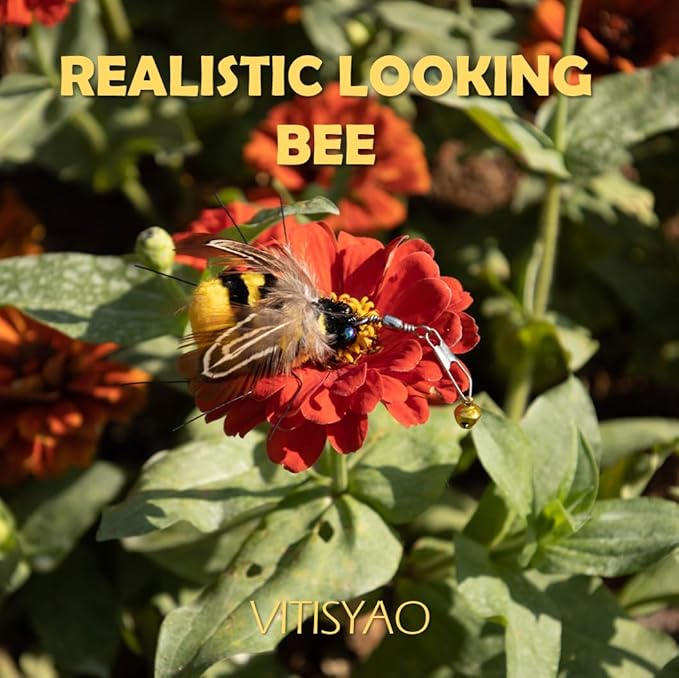 Cat Insect Feather Toys Replacement - 2 Pcs Handmade Natural Bees - Cat Toy Wand Refills - Interactive Kitten Teaser Wand Attachments - Cat Toys for Indoor Cats Play