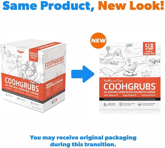 Dried Black Soldier Fly Larvae 5 lb - Non-GMO High-Calcium Worms for Chickens, Ducks & Wild Birds