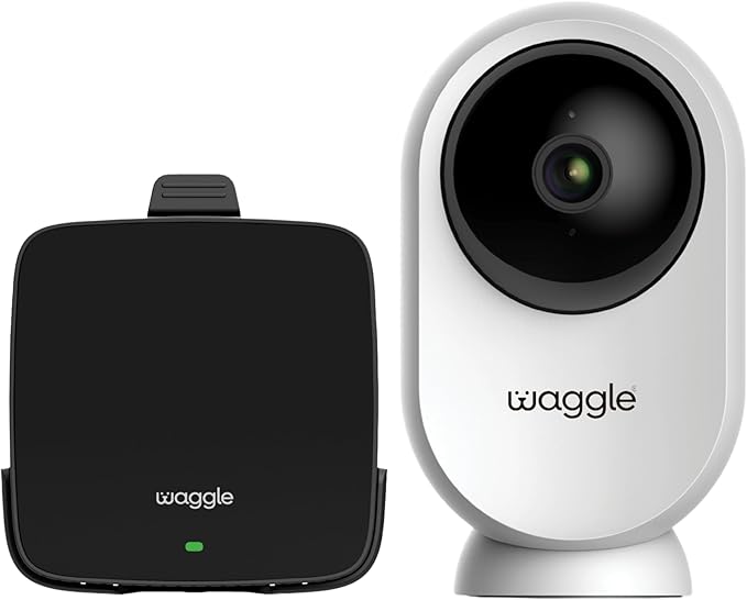 Waggle Dog Temperature Monitor & Pet Camera Bundle for RVs - Portable WiFi Cam (128GB) with Motion Alert & Remote Access | Watch Pets While Travelling