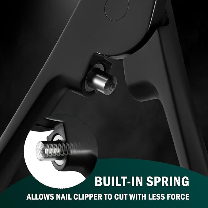 FVION Toenail Clippers for Thick Nails - Nail Clippers Toenail Nipper, Wide Jaw Nail Trimmer, Slight Curved Blade Pointed Tip Ingrown Toenail Tool