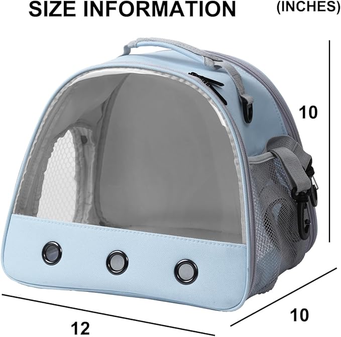 Bearded Dragon & Lizard Carrier - Portable Travel Carrier for Hedgehog, Rat, Parrot, Bird & Guinea Pig (Blue, 2)