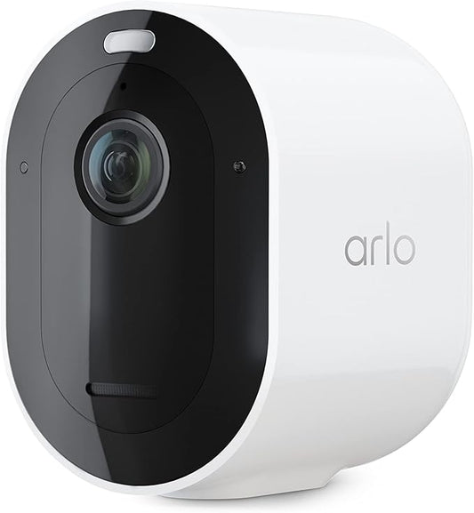 Arlo Pro 5S Spotlight Security Camera 2K HDR | Outdoor | Wireless | Dual-Band Wi-Fi Connects to the Strongest Network | 12X Zoom, 2-Way Audio, Siren, Color Night Vision, Live Stream White