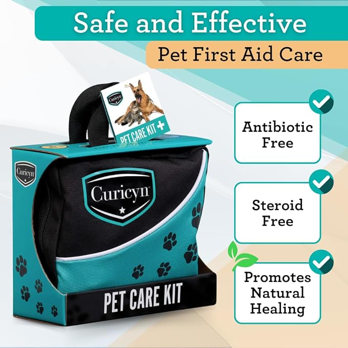 35 Piece Pet First Aid Kit - Animal Care Kit with Medical & Emergency Supplies for Dogs, Cats, & Small Animals - Compact Travel-Ready Bag for Home, Outdoor, Car & Adventure Use