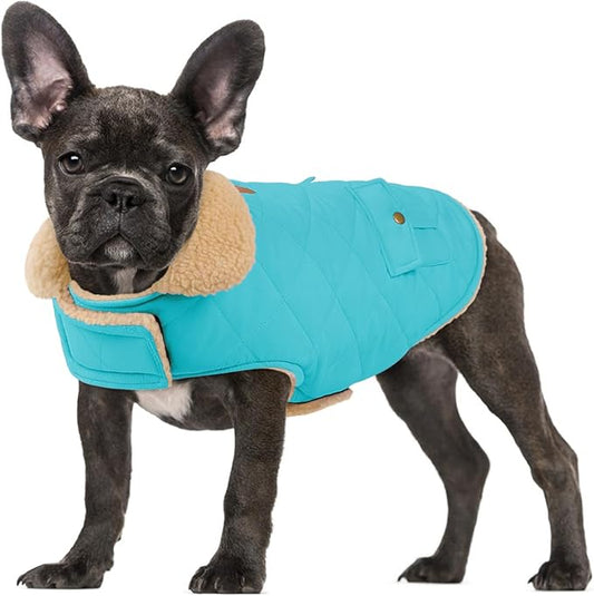 Large Dog Winter Jacket, Pet Warm Windproof Coat Dogs Cold Weather Coats Snow Jacket Pets Clothes, Golden Retriever, Labrador Retriever, Husky, Blue L