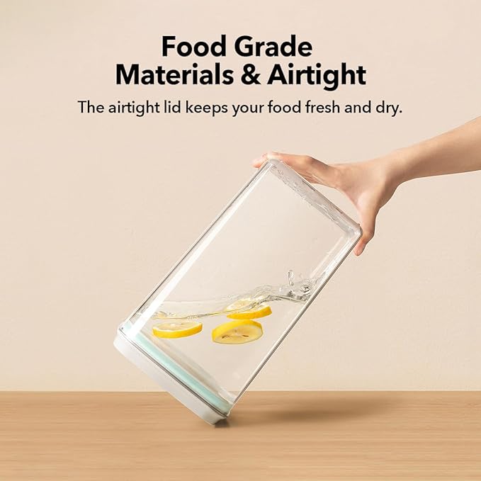 Dog Food Storage Container with 130ml Scoop – 4L/4.2qt Airtight Dog Food Container for Kibble & Treats, BPA-Free Cat Food Storage Container, Stackable Pop Lid Plastic Container with Lid (4.2Qt*2)