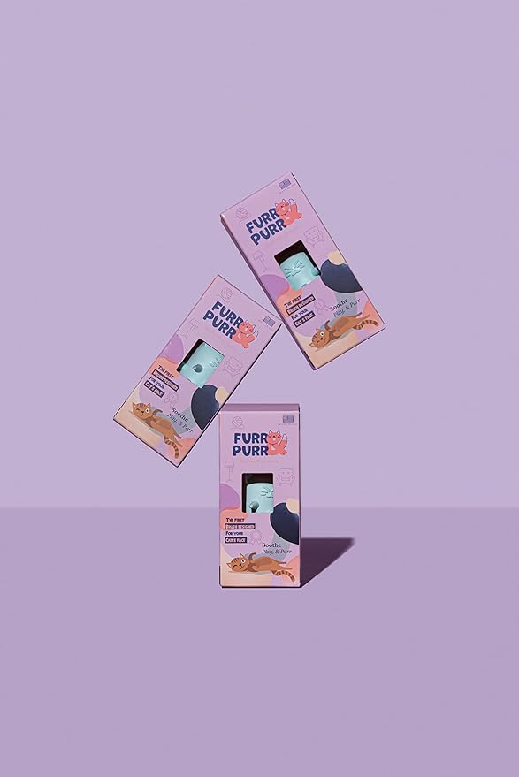 Furr&Purr Cat Brush, Made in the USA, Face Massager, Face Scratcher, Calming Care Comb for Cats, Indoor Cats (1-Pack)