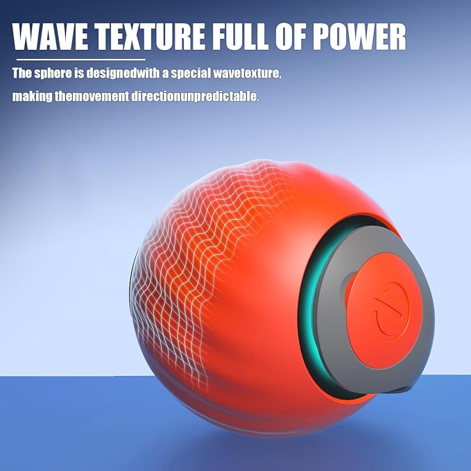 Interactive Cat Toys for Indoor Cats,Speedy Tail 2.0 Cat Toy, 2Packs and 4 Tails Speedy Tail 2.0 Automatic Moving Cat Toys Ball,Cat Toy,Two Speed Tails Adjustment (Orange + Blue)