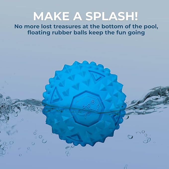 Best Pet Supplies Tough Dog Toys for Aggressive Chewers - Squeaky Dog Toys, Non-Toxic Spiky Ball for Dental Health, Interactive Toy, Pack of 2, Blue, Orange (M:2.5")