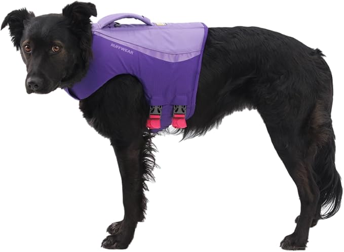 Ruffwear, Float Coat Dog Life Jacket, Premium Buoyancy Swim Vest with Lift Handle, Secure Fit & Reflective Trim, Adjustable Flotation for Swimming, Boating, & Outdoor Adventures, Deep Blue, X-Large