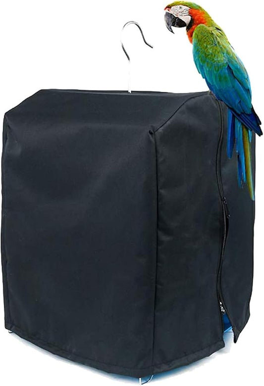 QBLEEV Bird Parrot Cage Cover Shade, Blackout Birdcage Covers, Windproof Light-Proof Sleep Reduces Distractions Night Accessories Cloth Without Cage-12.6x13x17.7in (LxWxH)