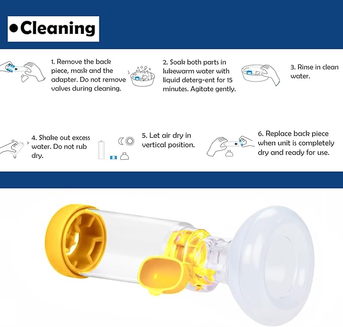 Chamber for Pets Inhaler Spacer for Cat or Dog Handheld Spacer for Giving Medicine to Your Pet with Exclusive Breathing Indicator (for Cat(Yellow))