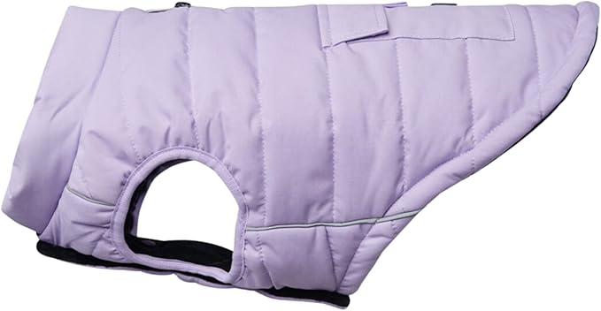 Spark Paws Dog Winter Jacket, Water-Resistant Coat, Warm Reflective Windproof Fleece-Interior, for Medium and Large Dogs - Lilac - S