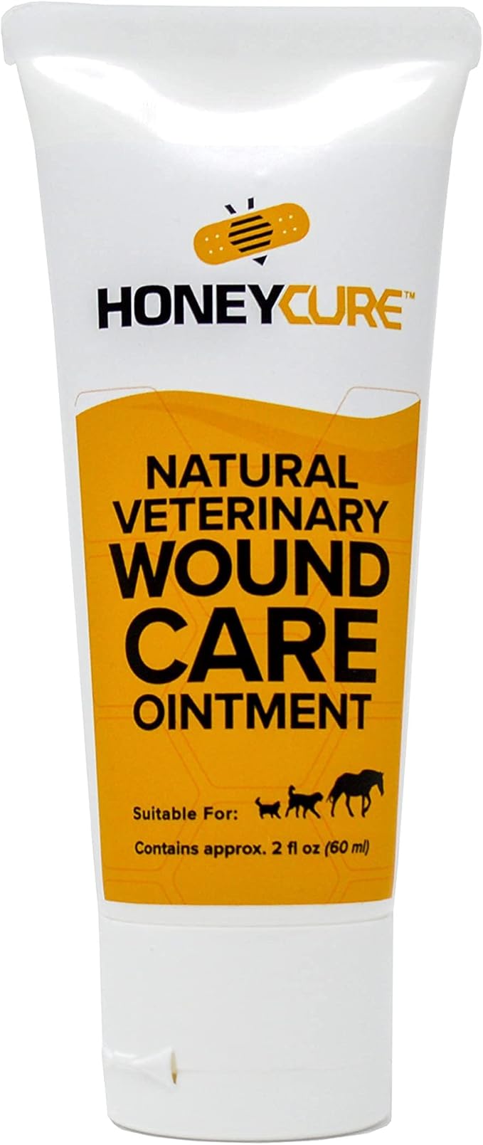 Natural Veterinary Ointment for Wound Care, Manuka Honey, for Dogs, Cats, & Horses, 2 oz. Tube