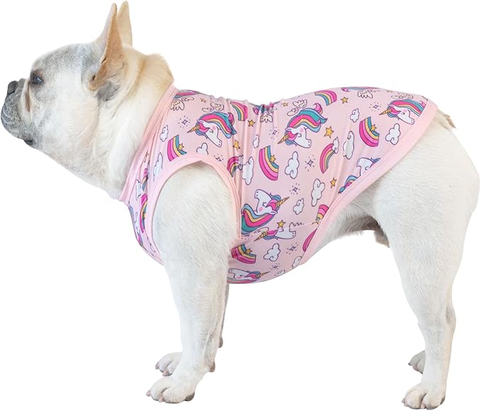 CuteBone Dog Shirts 2-Pack Soft Pet Clothes Breathable Summer Vest for Small Puppy and Stretchy Cat Apparel 2BX09XL