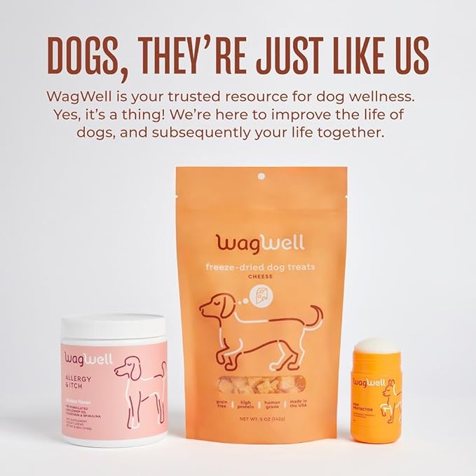 WagWell Paw Protector - Vet-Approved & Microbiome-Friendly Dog Paw Pad & Nose Balm Made from Natural Ingredients to Hydrate, Condition & Protect Pet Paws