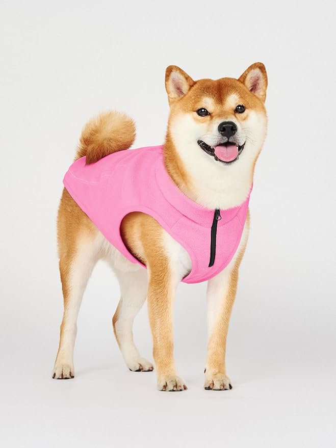 Haloumoning Dogs Fleece Coats Pet Jackets for Small and Medium Dogs Puppy Mock Neck Zipper Fall Winter Jacket