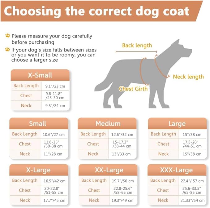 Dog Fleece Hoodie, Windproof Waterproof Dog Coat, Winter Warm DogsJacket, Cold Weather Pet Apparel Clothes Vest for Large Khaki, XXXL