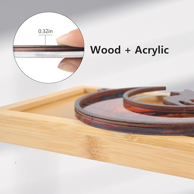 DIY Dog Memorial Suncatcher with Sympathy Card,Pet Loss Sympathy Gift,Dog Remembrance Gift for Window Hanging (1-Sunflower)