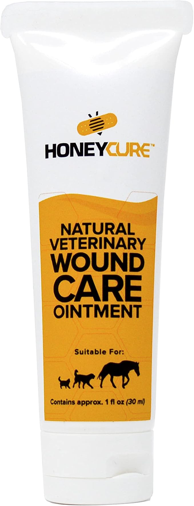 Natural Veterinary Ointment for Wound Care, Manuka Honey, for Dogs, Cats, & Horses, 1oz. Tube